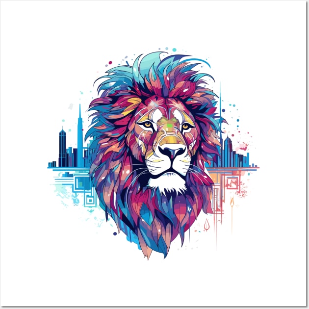 Lion Beast Animal World Predator Wild Nature Wilderness Wall Art by Cubebox